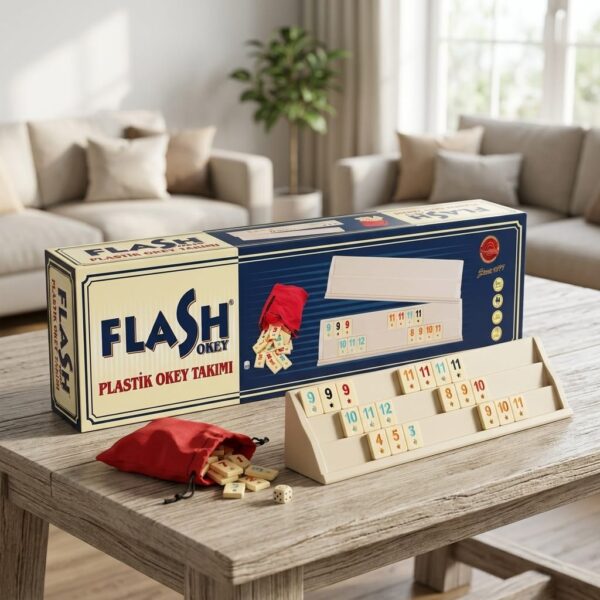 Star Flash 4 Kişilik Plastik Okey Takımı Seti