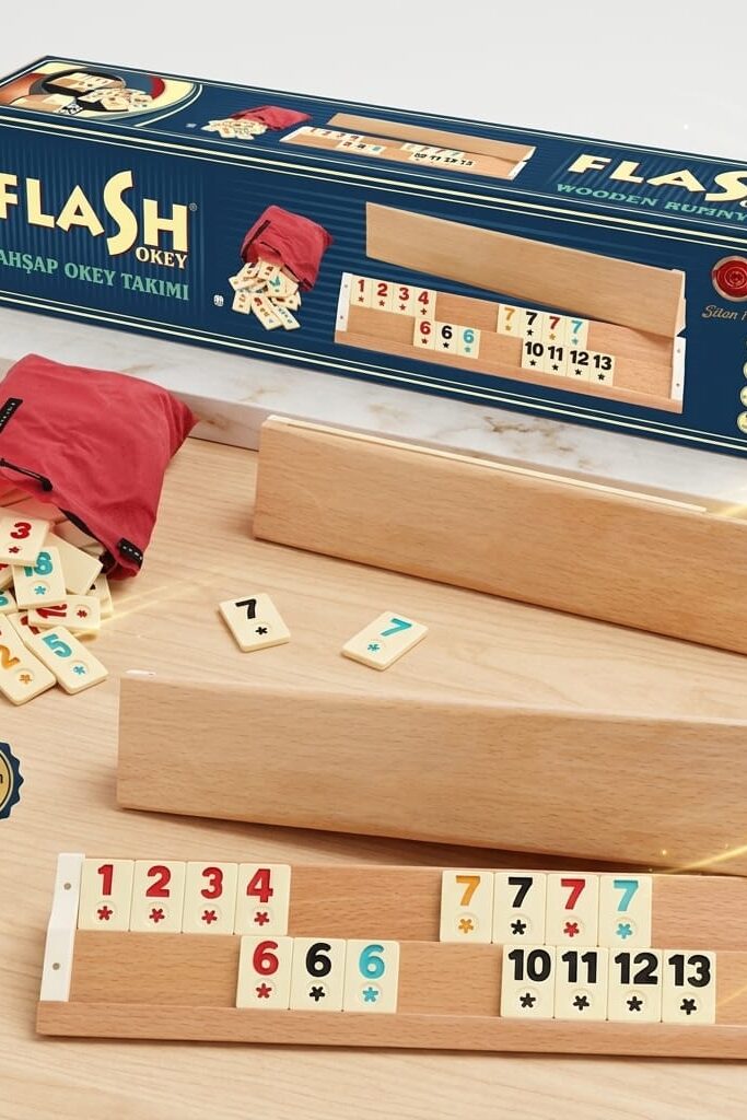 Star Flash 43 cm Kayın Ağacı Okey Takımı