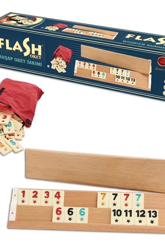 Star Flash 43 cm Kayın Ağacı Okey Takımı
