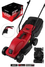 Assur 1200W Elektrikli Çim Biçme Makinesi 30 Litre Hazneli