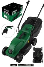 Assur 1200W Elektrikli Çim Biçme Makinesi 30 Litre Hazneli