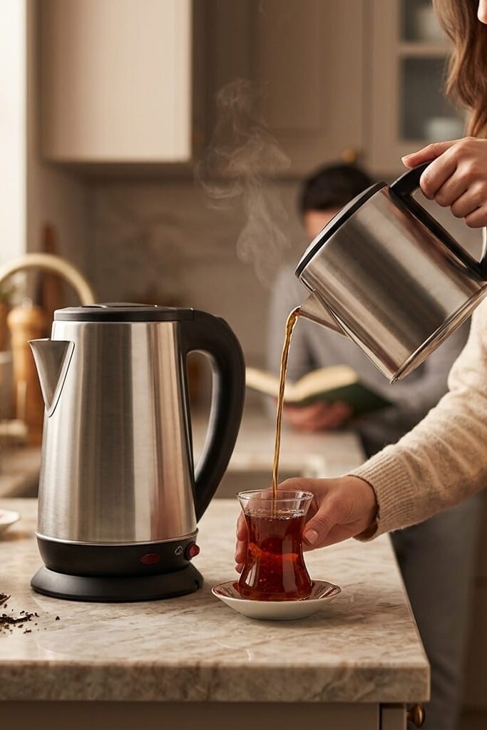 Crown CRW-2201 1800W 2.6 Litre Inox Çay Makinesi