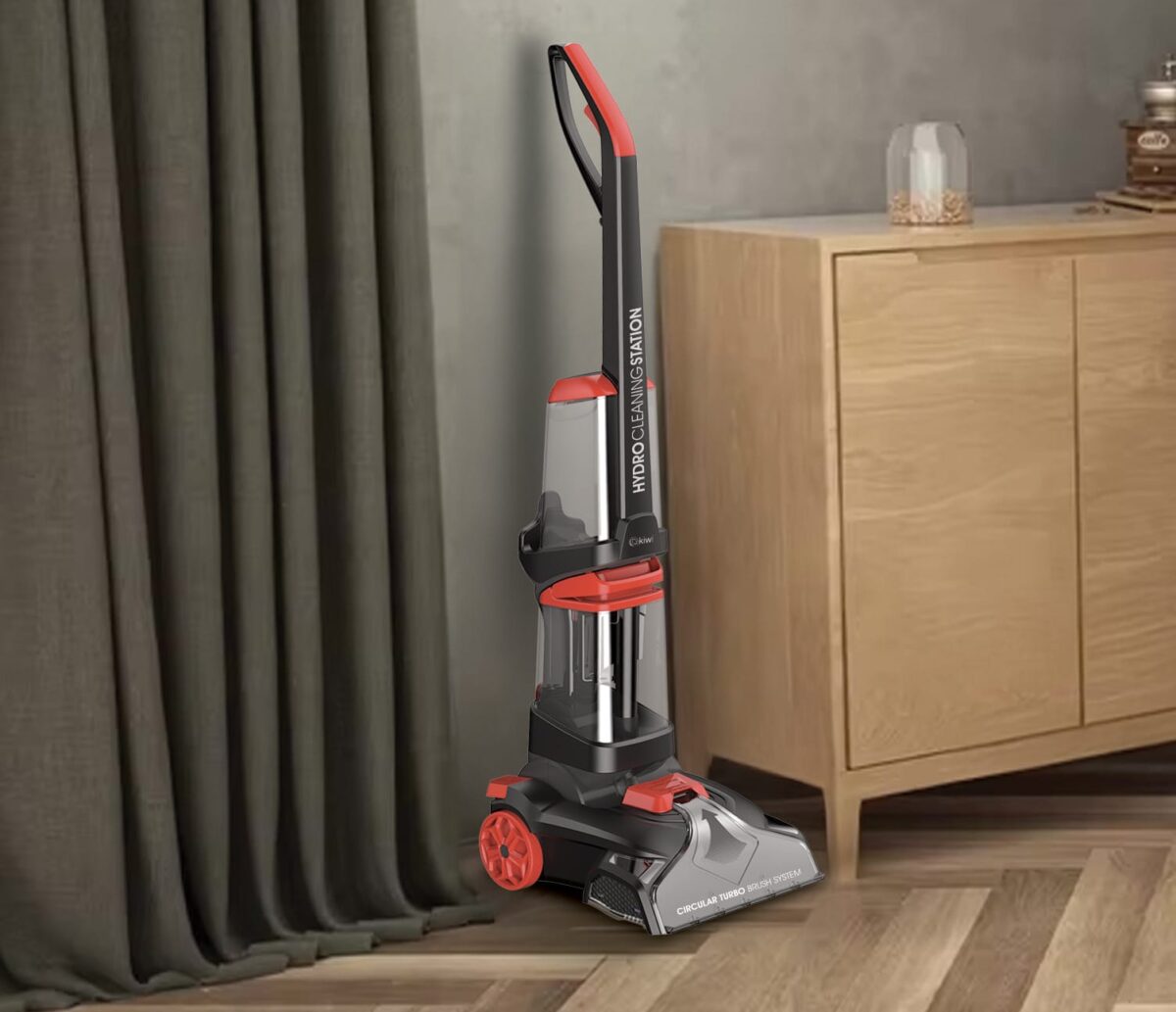 Kiwi KCC-4371 PRO Bağlanabilir Koltuk Temizleme Başlıklı Dikey Halı Yıkama Makinesi Pembe