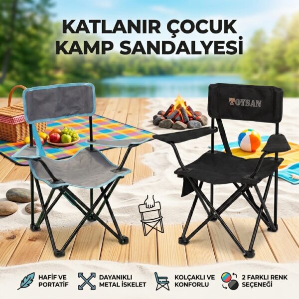 Çocuk Kamp Sandalyesi Katlanır Portatif