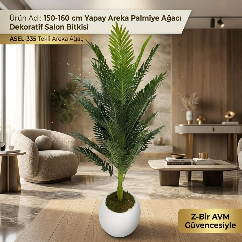 ASEL-335 150-160 cm Yapay Areka Palmiye Ağacı