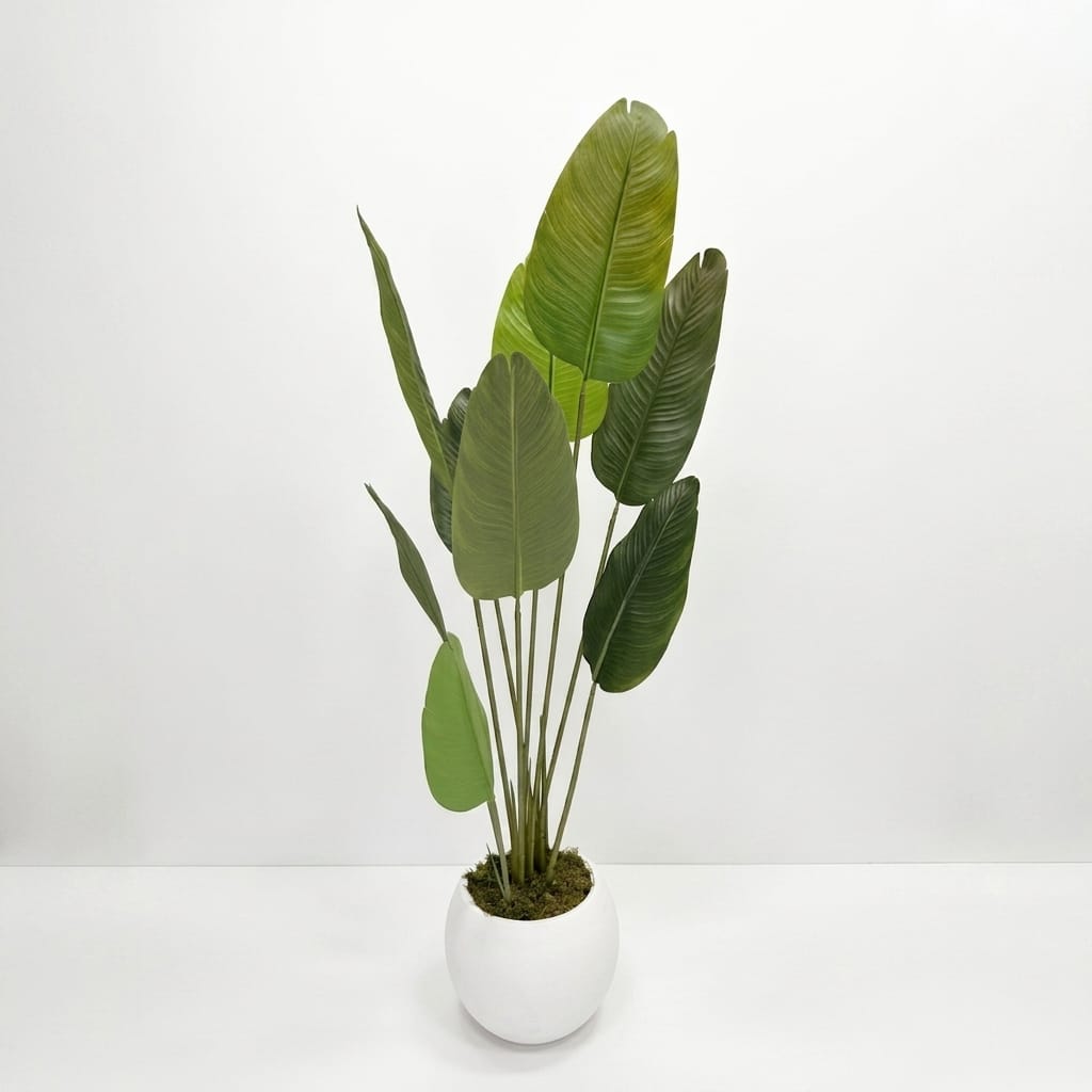 160 cm İri Yapraklı Strelitzia Strelice Deve Tabanı Yapay Dekoratif Ağaç