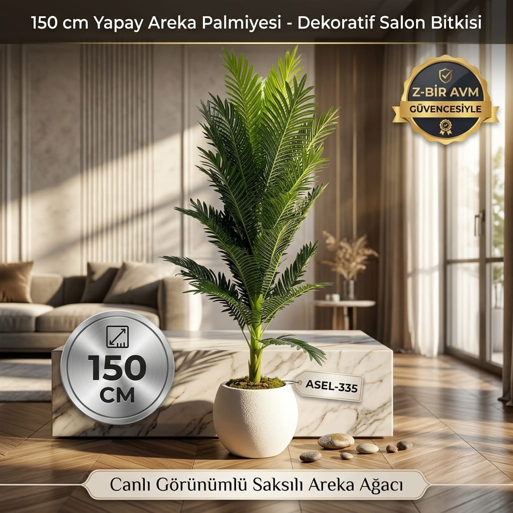 150 cm Yapay Areka Palmiyesi Saksılı