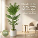 210 cm Büyük Boy Yapay Areka Palmiye Ağacı Dekoratif Salon Bitkisi