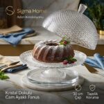 Sigma Home Aden 30 cm Ayaklı Cam Kek Fanusu