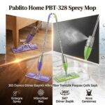 Pablito Home PBT-328 Sprey Mop 360 Derece Döner Başlıklı Mikrofiber Temizlik Paspası Çelik Saplı