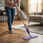 Pablito Home PBT-328 Sprey Mop 360 Derece Döner Başlıklı Mikrofiber Temizlik Paspası Çelik Saplı