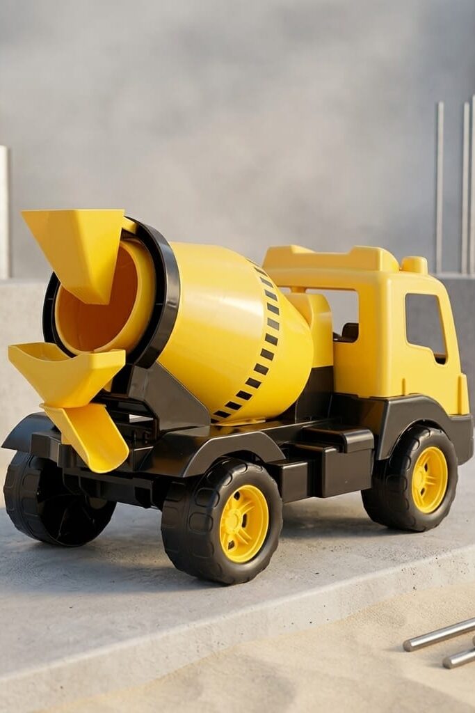 42 cm Büyük Plastik İnşaat Beton Mikseri Oyuncak Kamyon