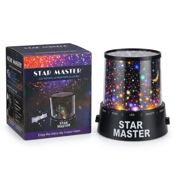 Star Master Siyah Gökyüzü ve Yıldız Yansıtmalı Projektör Gece Lambası (KM-02)