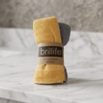 Brillife 2'li El ve Yüz Havlusu Seti 50x90 cm Hardal Gri