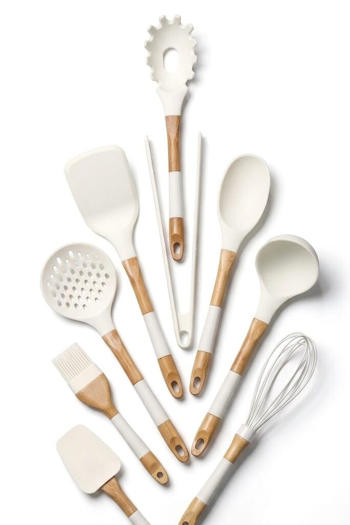 AROW PİNK&MORE SLİKON CHEF 9 PARÇA KEPÇE SETİ