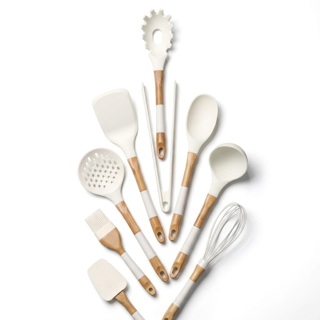 AROW PİNK&MORE SLİKON CHEF 9 PARÇA KEPÇE SETİ