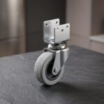 HTS 50x20 mm Kısa U Tablalı Mobilya Tekeri Gri