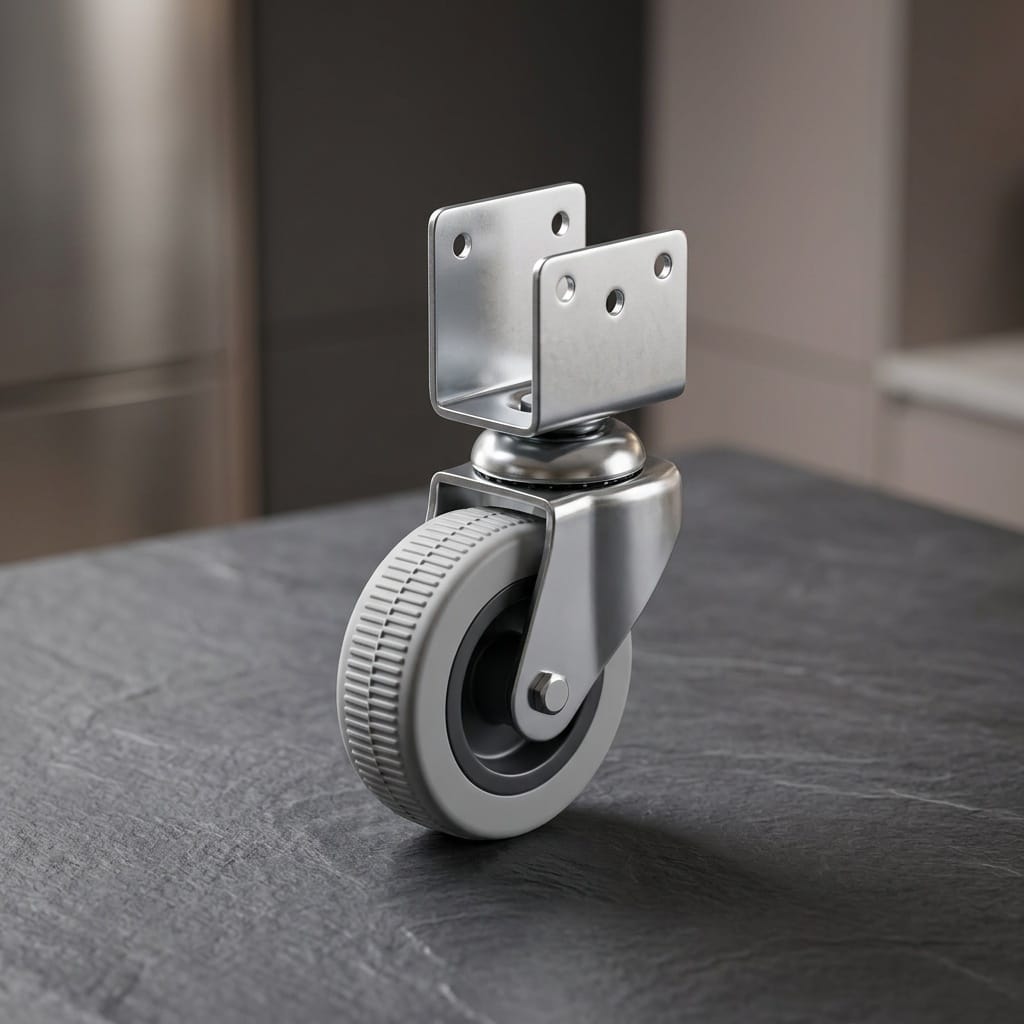 4140001097152-image-1 HTS 50x20 mm Kısa U Tablalı Mobilya Tekeri Gri
