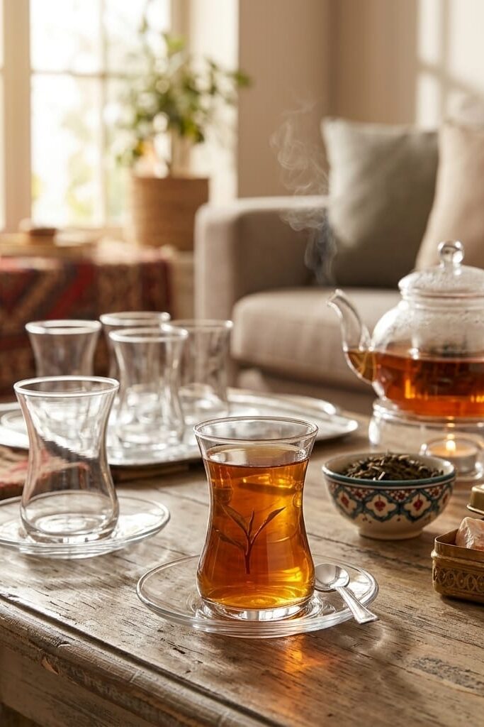 LAV Demet Cam Çay Seti 6 Kişilik 135 ml